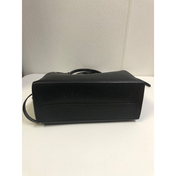 Michael Kors Kimberly Satchel Black Pebbled Leather Purse - Picture 6 of 16